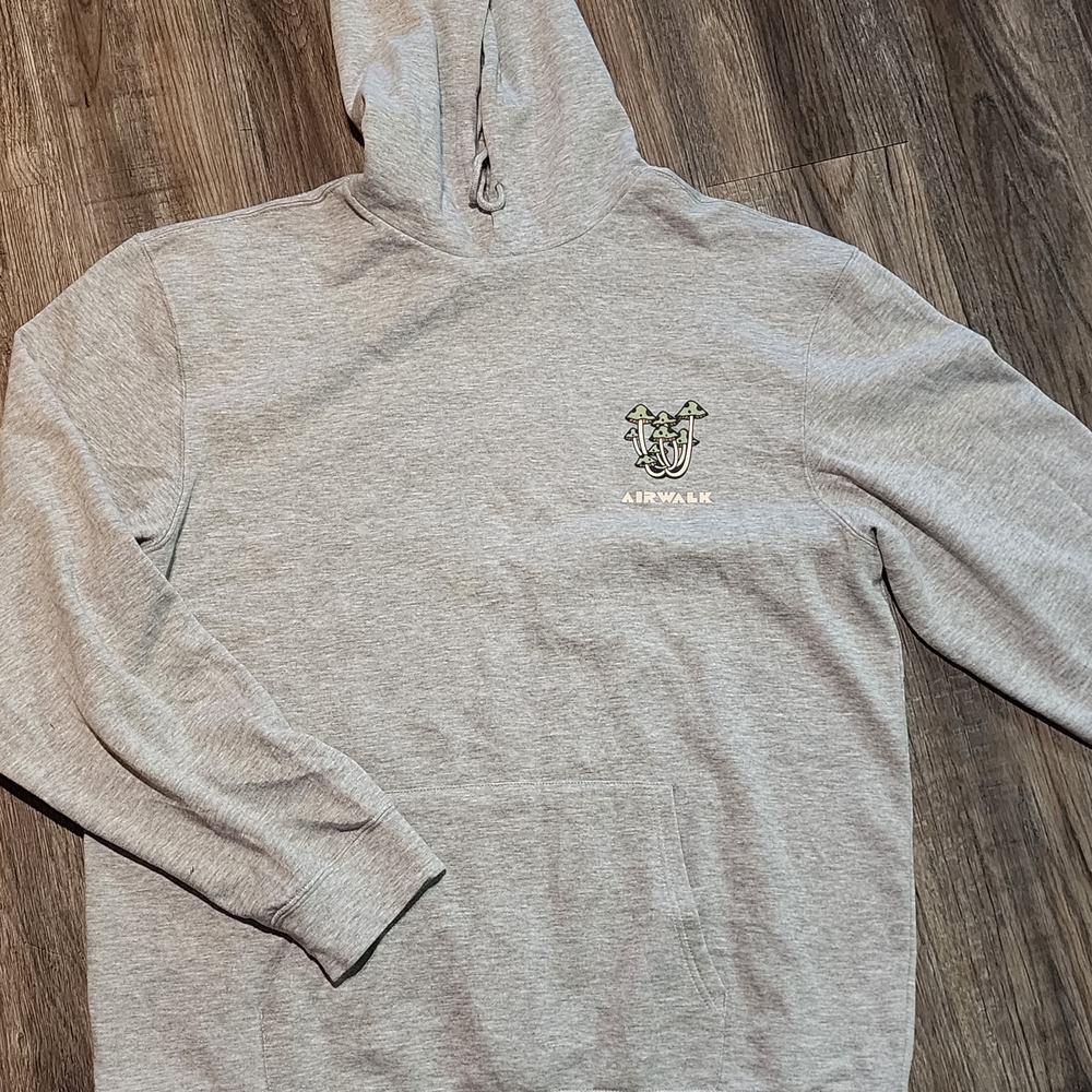 Airwalk Gray Skull Graphic Men's Zip-Up Sweater - Picture 5 of 5